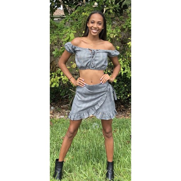 Honey Punch Harmony Ruffled Wrap Skirt, - Picture 8 of 8